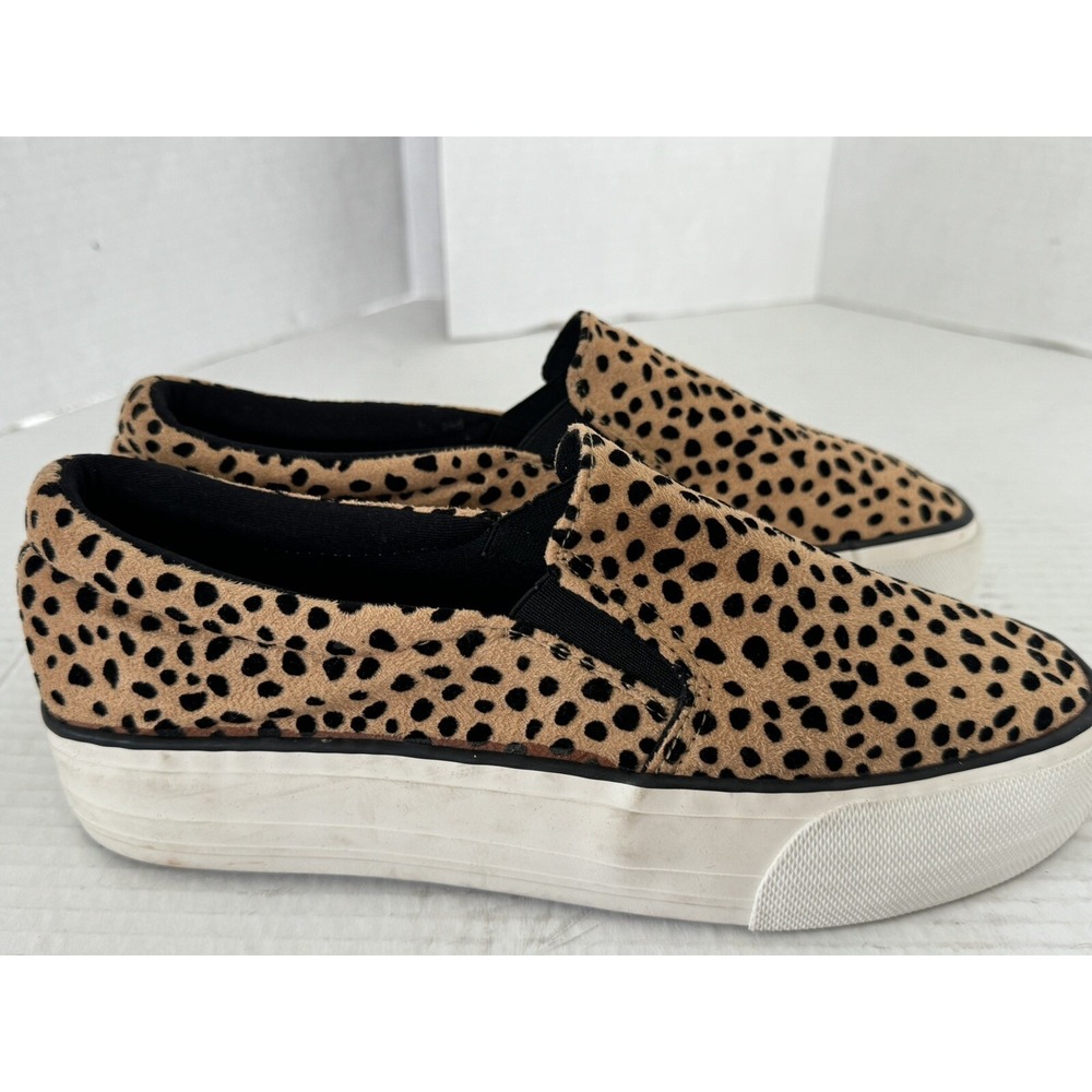 RESTRICTED Sneakers Womens Size 8 CHEETAH PRINT CHUNKY SLIP ON - Picture 3 of 16